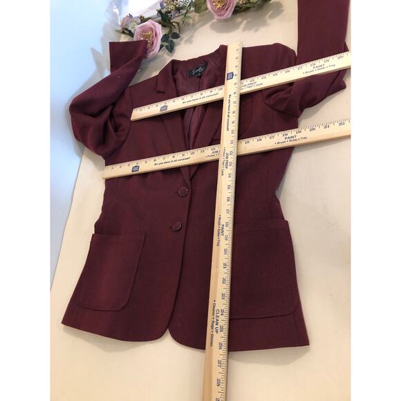 Emily Women Jacket 8 Single Vented Lapel Notch Collar Two Button Closure Pocket - Picture 7 of 10